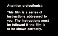 Projection Instructions Projection Instructions